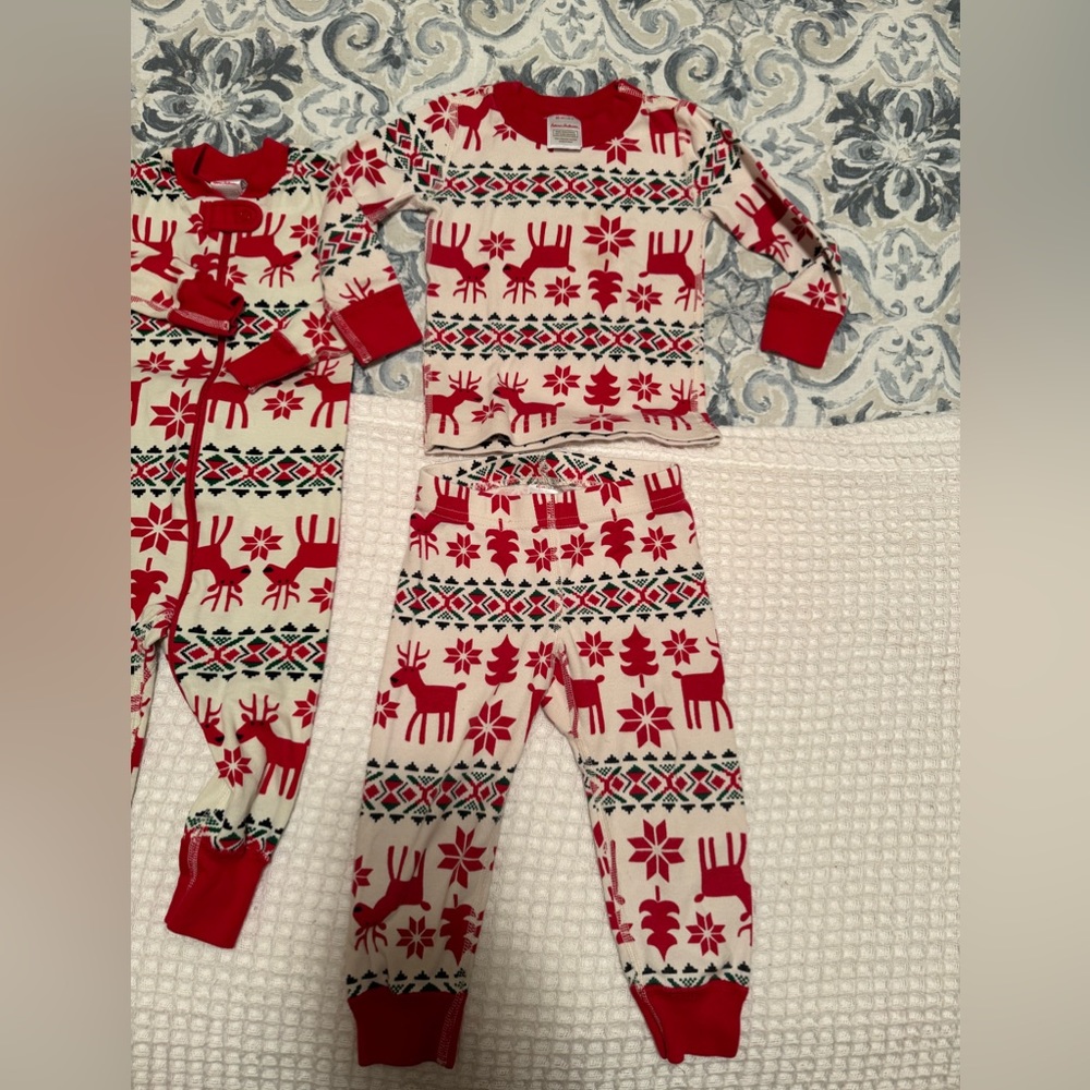 Hanna Anderson Dear Deer Long John pajama set